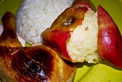 Dieta de arroz, pollo y manzana