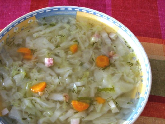 sopa de col y verduras